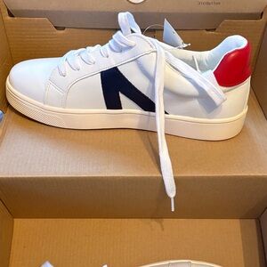 MIA White and Red Athletic Shoes